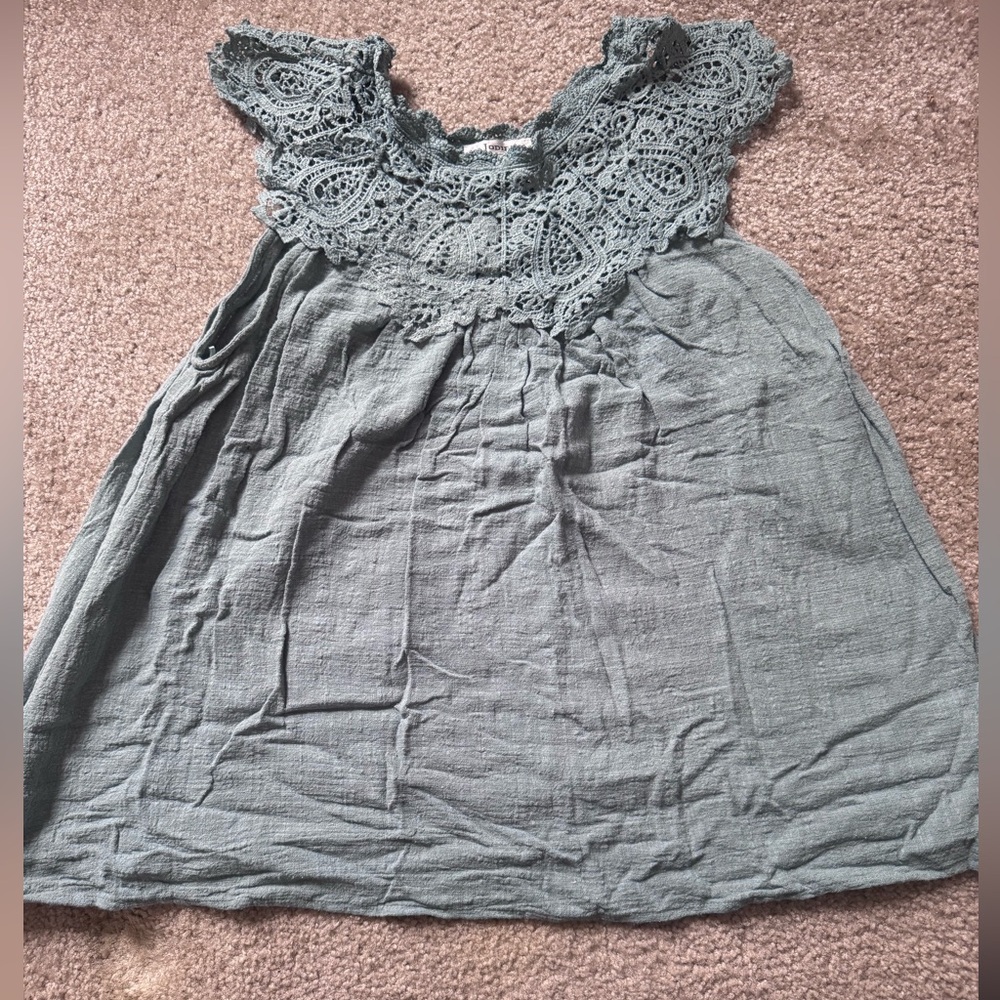 JODIFL Blue Lace Detail Top
